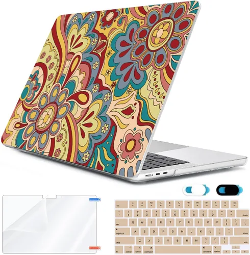 Vista 32 de Compatible con MacBook Air 2026 2025 2024-2022 de 13.6 pulgadas M5 A3449 M4 A3240 M3 A3113 M2 A2681 con Touch ID, carcasa rígida de plástico, hoja