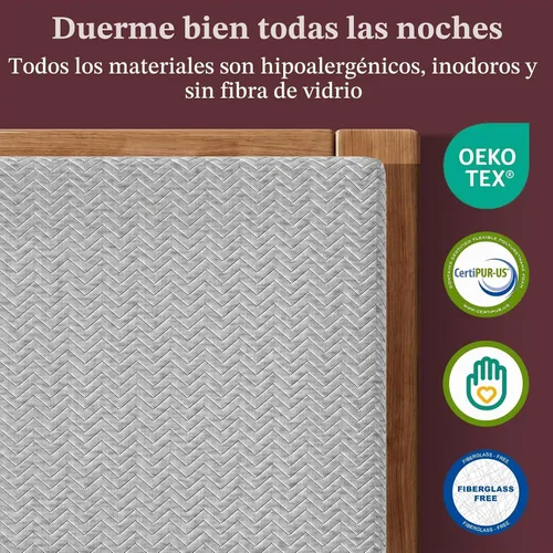 Vista 2 de BedStory 3 Inch Twin Size Firm Mattress Topper for Pressure Relief