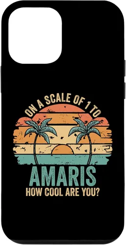 Vista 12 de Funda con nombre personalizado para iPhone 14 AMARIS para niñas retro