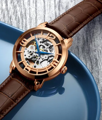 Vista 6 de Stuhrling Original Relojes de esqueleto para hombre, reloj automático para hombre, reloj de vestir para hombre, reloj de vestir para hombre, reloj