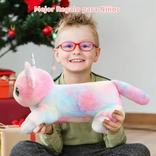 Vista 7 de SQEQE Gato Unicornio de Peluche Mamá Gato Unicornio con 4 Lindos Gatitos Bebé - Regalos de Cumpleaños de Peluche para Niños y Niñas Caticornio