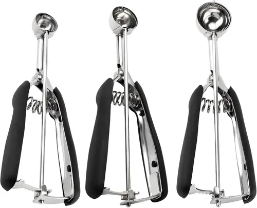 Vista 18 de Juego de Cuchara de Galletas 1 Cucharada, Tamaño #60 Cuchara de Masa de Galletas para Hornear, Cuchara de Helado de 15 ml/0.5 oz, Cuchara