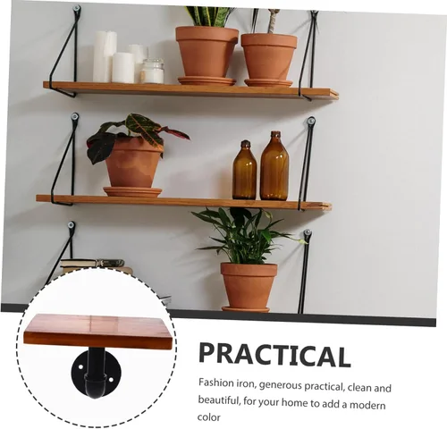 Vista 7 de Homoyoyo Estantes de madera para plantas, decoración de plantas, estantes montados en la pared, estante de almacenamiento montado en la pared