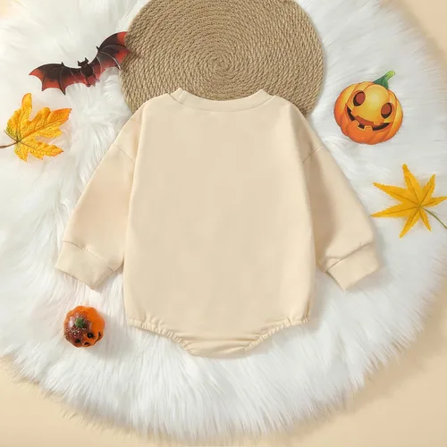 Vista 3 de Kuriozud - Mameluco de bebé recién nacido para niño y niña con burbujas, divertido con letras, de manga larga, suéter de gran tamaño, ropa