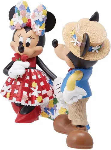 Vista 5 de Enesco Disney Showcase - Figura botánica de Mickey y Minnie Mouse tomados de la mano, 6.69 pulgadas, multicolor