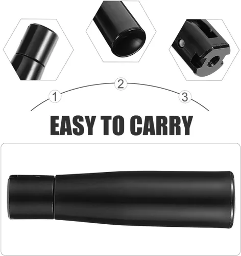 Vista 3 de Foldable Revolving Hand Wheel Handle with M4 Threaded Stem, Black