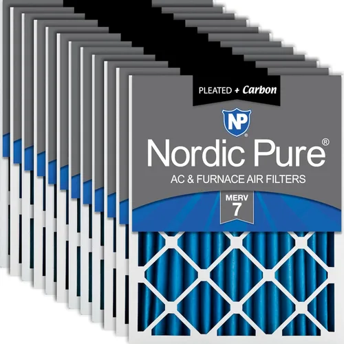 Vista 24 de Nordic Pure Filtros de aire MERV 7 plisados de 14 x 20 x 2 (13 1/2 x 19 1/2 x 1 3/4), paquete de 3 filtros de aire plisados MERV 7