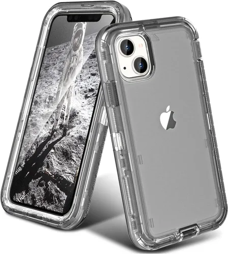 Vista 14 de ORIbox Funda azul para iPhone 14 Pro, protección contra caídas de grado militar de 10 pies, funda transparente resistente a prueba de golpes