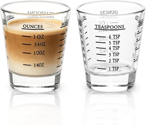 Vista 6 de Vasos de chupito, vaso medidor, líquido pesado, copa de vino, vaso de chupito de expreso, 1.5 onzas/1.5 fl oz (paquete de 0.1 - 1.5 fl oz)