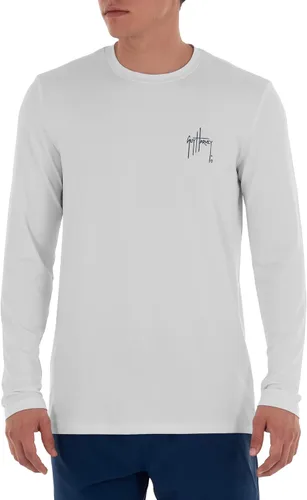 Vista 6 de Guy Harvey Camisa de manga larga para hombre con protección solar UPF 50+ Cristal de playa