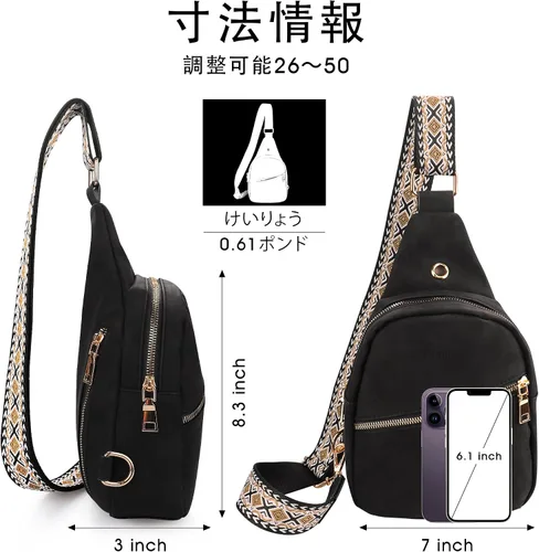 Vista 6 de TORFRUE Riñonera pequeña para mujer, bolsa cruzada de cuero para el pecho para mujer
