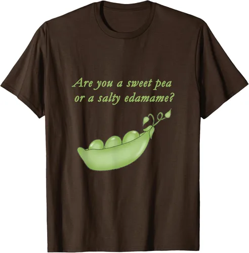 Vista 5 de ¿Eres un guisante dulce o edamame salado? Camiseta, Negro