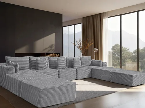Vista 75 de Sofá modular de gran tamaño de 108 pulgadas, cómodo sofá deshuesado en forma de U para sala de estar, asientos extra profundos, sin montaje, sofá