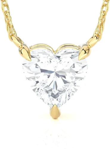 Vista 23 de La Joya 1/2-2 CT Lab Grown Diamond Necklace 14K White Gold Multi Shape Oro blanco