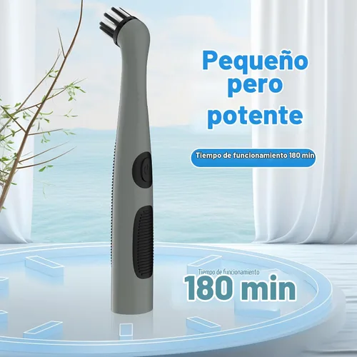 Vista 3 de Cepillo de limpieza eléctrico recargable con cabezales de cepillo múltiples 4 en 1 y cable USB, cepillo motorizado inalámbrico para interiores