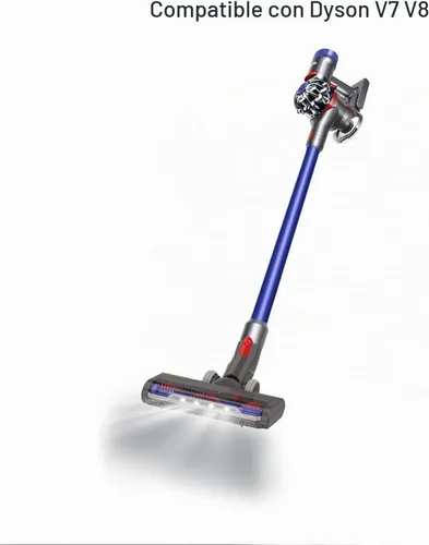 Vista 2 de Accesorios mejorados para aspiradora de piso de madera dura con faros para Dyson V7V8, piezas de repuesto para cabezal de motor para Dyson, rodillo