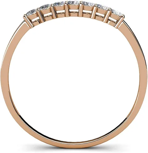 Vista 4 de TriJewels - Alianza de boda para mujer apilable (VS2-SI1, G), 0,35 ctw y oro de 14 quilates