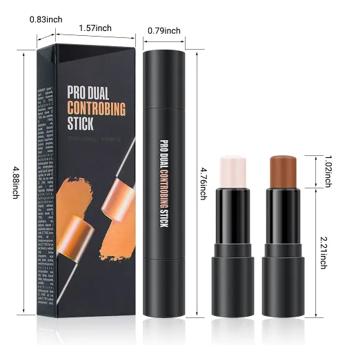 Vista 6 de evpct 2En1 Crema Barra de Contorno y Corrector para Maquillaje Facial Kit de Crema para Principiantes Crema de Contorno y Barra de Iluminación