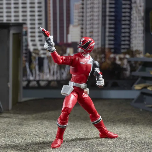 Vista 4 de Power Rangers Lightning Collection S.P.D. Red Ranger Figura de acción coleccionable de 6 pulgadas con accesorios