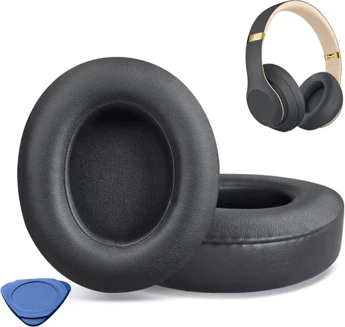 Vista 12 de Almohadillas de repuesto para auriculares Beats Studio 2 y Studio 3 con cable e inalámbricos, almohadillas con piel proteica más suave, espuma