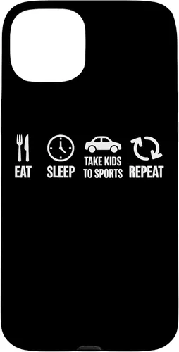 Vista 8 de Eat Sleep Take Kids to Sports Repeat Youth Athlete Parent Case for iPhone 17