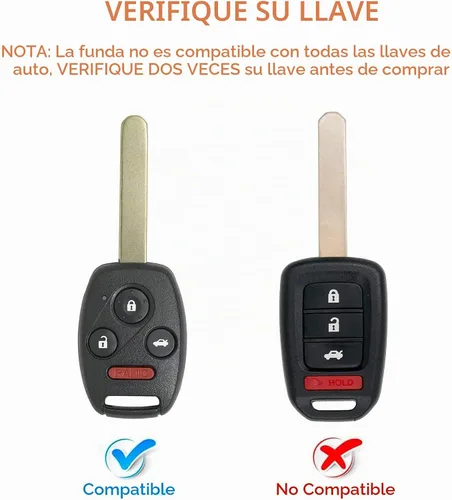 Vista 2 de OFFCURVE Funda protectora completa para llave de automóvil Honda Accord Negro dorado