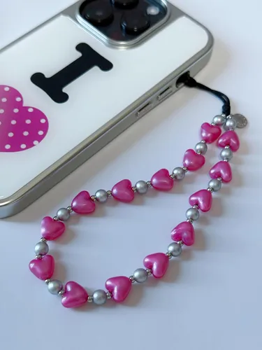 Vista 50 de Drawwind Correa con cuentas para teléfono con pulsera universal, cordón para teléfono celular lindo, pulsera de muñeca con cuentas, cadena de hilo