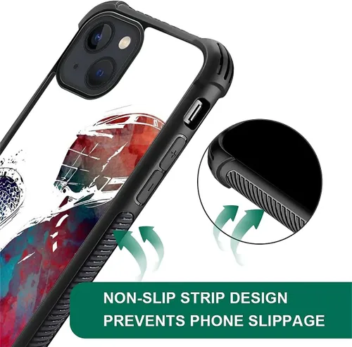 Vista 38 de Compatible con funda para iPhone 6 Plus/6s Plus,Bite Your Teeth Diseño de patrón asombroso, funda trasera dura de PC anti-arañazos y a prueba
