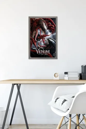 Vista 6 de Trends International Marvel Venom: Let There be Carnage - Póster de pared de batalla de una hoja, 14.725 x 22.375 pulgadas, versión enmarcada