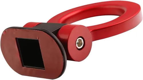 Vista 4 de Gancho de remolque decorativo universal para cualquier automóvil, SUV, camión, no funcional, solo para decoración (rojo)