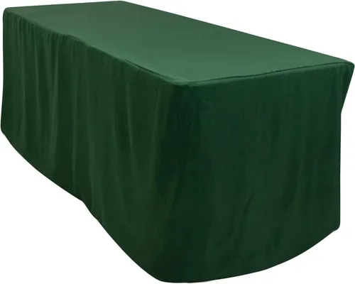 Vista 3 de BalsaCircle Mantel de poliéster ajustado negro de 6 pies para bodas, fiestas, eventos, mantelería