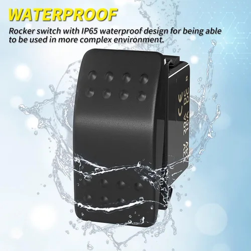 Vista 5 de Joinfworld Interruptor basculante de 12 V, barco marino, 2 pines, interruptor basculante de 20 A, SPST, interruptor de palanca de encendido