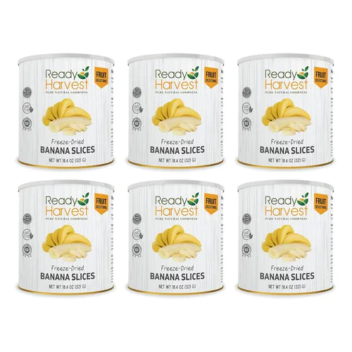Vista 23 de Ready Harvest Alimentos deshidratados - Chips de manzana Alimentos de emergencia Kits de campamento y supervivencia Lata #10 Vida útil de 25