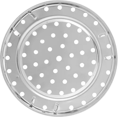 Vista 3 de Bandeja de vapor con patas extraíbles, estante de vapor de acero inoxidable de 7.9 in desmontable en forma de V, soporte redondo de calefacción