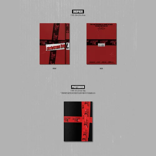 Vista 3 de Stray Kids Christmas EveL Holiday Special Single Standard Ver. Photobook R + Photocard + Glitter Photocard + Sticker + 5 Extra Photocards