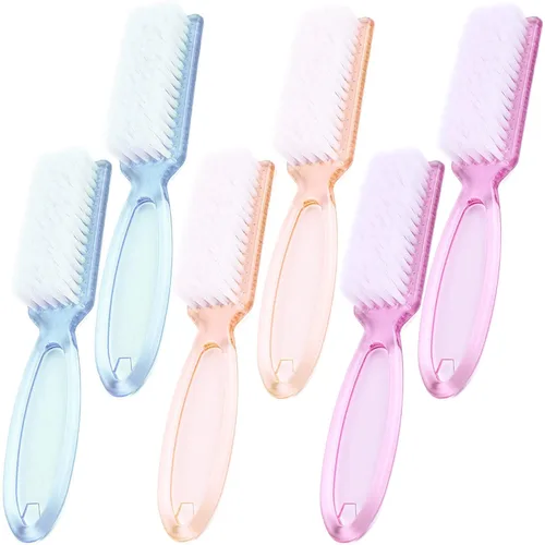 Vista 8 de Cepillo de uñas con agarre de mango, cepillos de limpieza de manos para limpiar los dedos de los pies y las uñas, kit de herramientas de limpieza