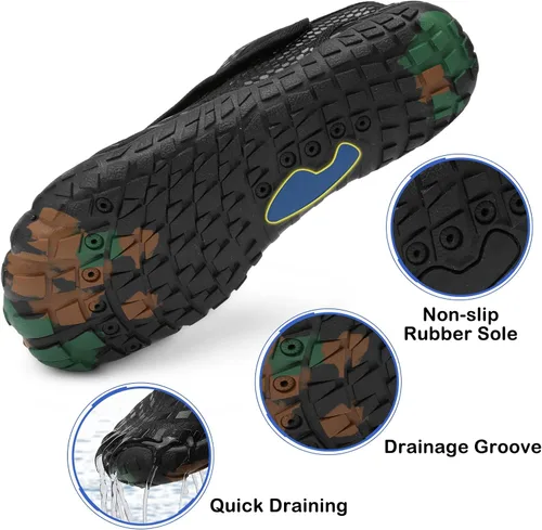Vista 5 de Scurtain Unisex Mens Womens Athletic Hiking Water Shoes Quick Dry Barefoot Aqua Shoes Swim Shoes Beach Shoes with Drainage