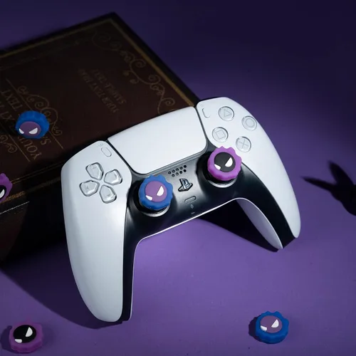 Vista 4 de Yocore Purple Devil Switch - Tapas de agarre de pulgar de silicona suave, tapas analógicas de silicona suave para Switch ProPS4PS5, 4
