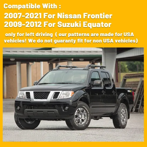 Vista 6 de Tapete para Cubierta de Tablero de Instrumentos Compatible con Nissan Frontier 2007-2021 Suzuki Equator 2009-2012 Protector Antideslizante con Borde