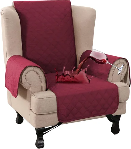 Vista 71 de Turquoize Funda 100 % impermeable para sillón de ala, protector de sofá, triple antideslizante, protector de muebles para mascotas, niños, perros