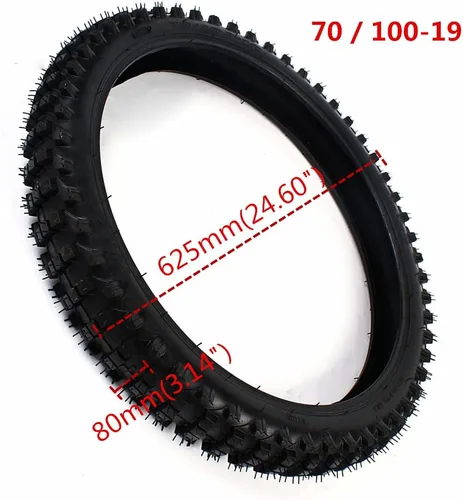 Vista 6 de Juego de neumáticos y tubos de rueda delantera y trasera 70/100-19 y neumático trasero 90/100-16 para motocross todoterreno de 50 cc-150 cc