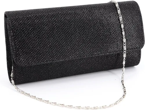 Vista 24 de Naimo - Deslumbrante bolsa pequeña de solapa, con cadena desmontable para eventos nocturnos.