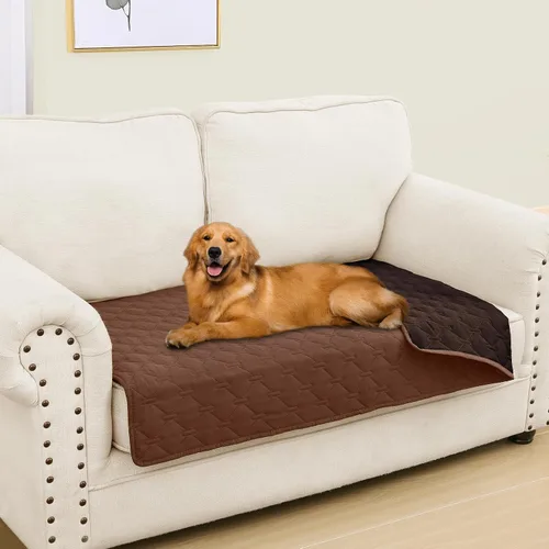 Vista 135 de Smiry Funda impermeable para cama de perro, manta reversible para mascotas para sofá Manta suave lavable para perro, funda a prueba de fugas