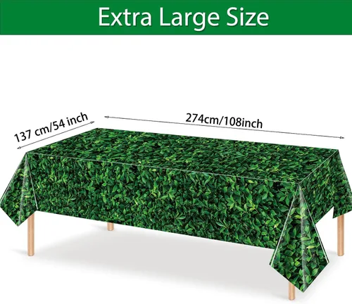 Vista 2 de Tatuo 1 Piezas Telón de Fondo de Hojas Verdes Jumbo para Fotografía Hoja 3D Impermeable Hojas de Árbol Fondo Accesorio para Cabina de Fotos Manteles