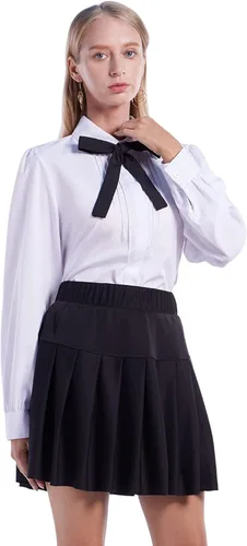 Vista 2 de Etosell camisa manga larga de raso con botón y moño para mujer