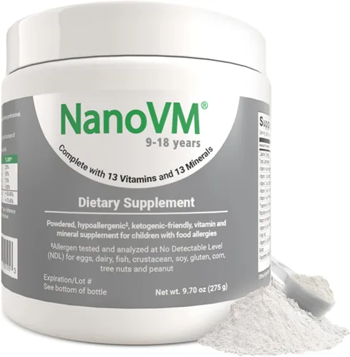 Vista 13 de 1-3 años, multivitamínico sin alérgenos para niños, suplemento dietético sin sabor, suplemento en polvo con 14 vitaminas y 13 minerales, vitaminas