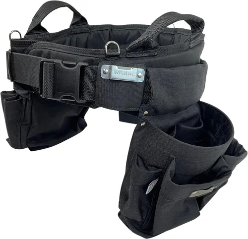 Vista 8 de BOULDER BAG Professional Electrician's MAX Combo con cómodo cinturón de herramientas de soporte de espalda, hebilla de liberación rápida, cinturón