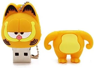 Vista 2 de 2.0 Garfield Orange Cat 32GB USB Disco duro externo Flash Thumb Drive Dispositivo de almacenamiento lindo novedad Memory Stick U Disk Cartoon