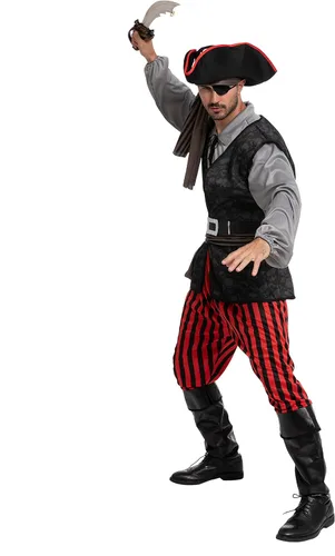 Vista 5 de Spooktacular Creations Disfraz de pirata para hombres adultos para Halloween fiesta de disfraces truco o trato fiesta de cosplay