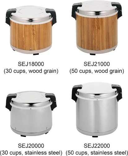 Vista 3 de Excellante SEJ18000 - Calentador de arroz comercial de grano de madera de 30 tazas